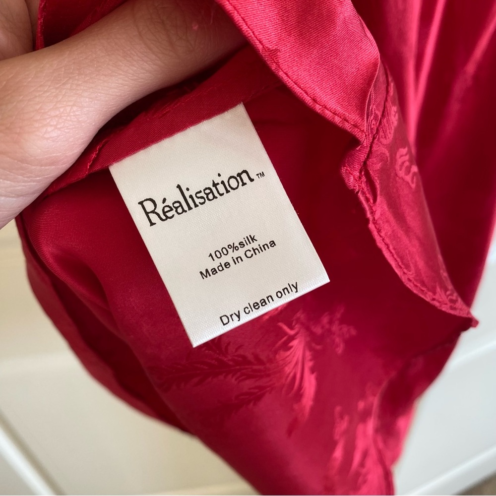 Realisation Par The Roxy silk mini dress in Red Dragon - Picture 8 of 14